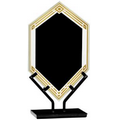 Infinity Double Diamond - Black Acrylic Award w/Iron Stand - 10-1/2"